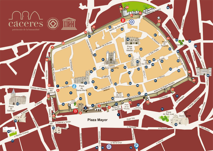 Resultado de imagen de plano de cáceres