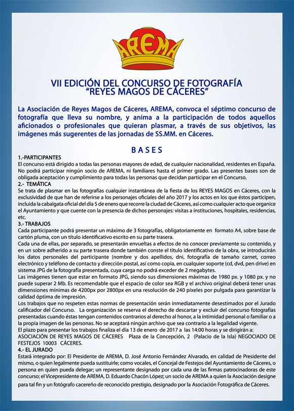 Concurso Reyes Magos Cáceres