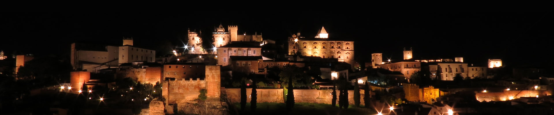 Vista de Cáceres Nocturna