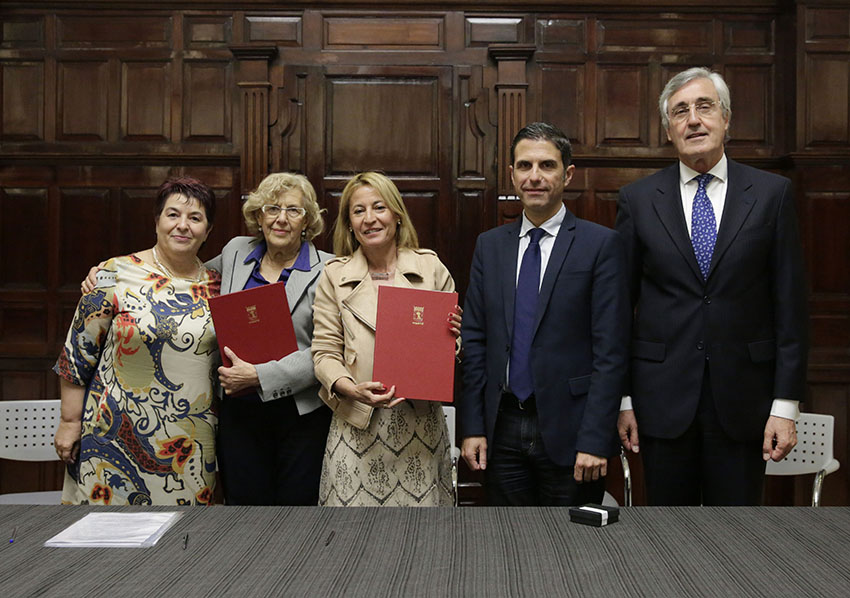 Las alcaldesas de Madrid y la presidenta del GCPH