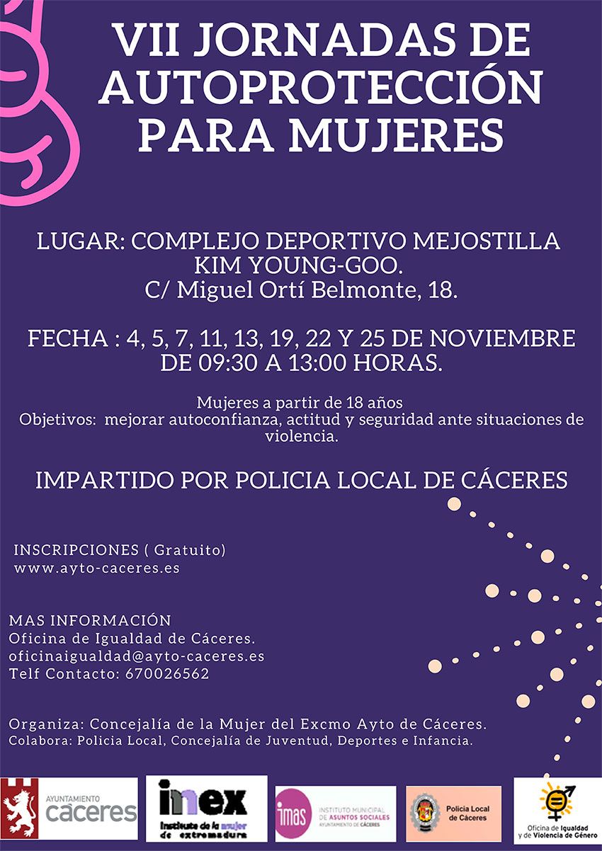 VII JORNADAS DE AUTOPROTECCION FEMENINA: