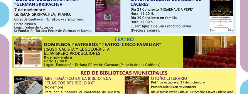 Agenda Cultural Noviembre 2020