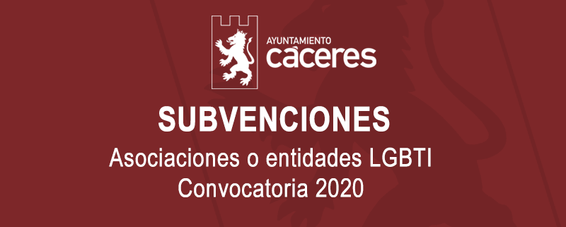 SUBVENCIONES ASOCIACIONES O ENTIDADES LGBTI, CONVOCATORIA 2020