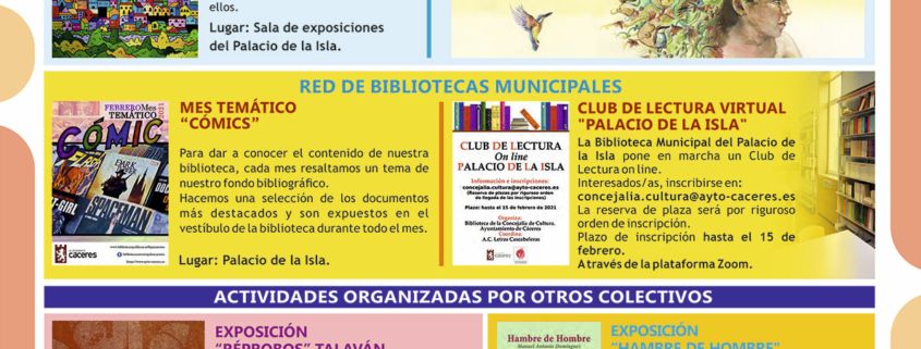Agenda Cultural Febrero 2021