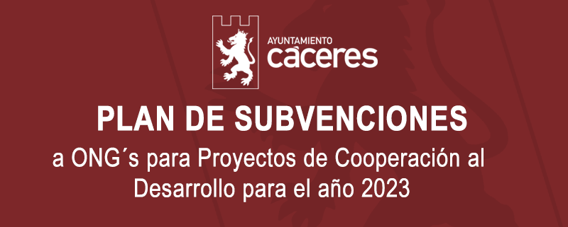 Plan de Subvenciones a ONG´s para Proyectos de Cooperación al Desarrollo para el año 2023