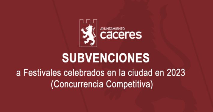 Festivales celebrados en la ciudad en 2023 (Concurrencia Competitiva)