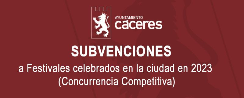 Festivales celebrados en la ciudad en 2023 (Concurrencia Competitiva)