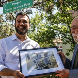 Inauguración del parque dedicado al exalcalde Sánchez Polo (Foto: El Periódico Extremadura)