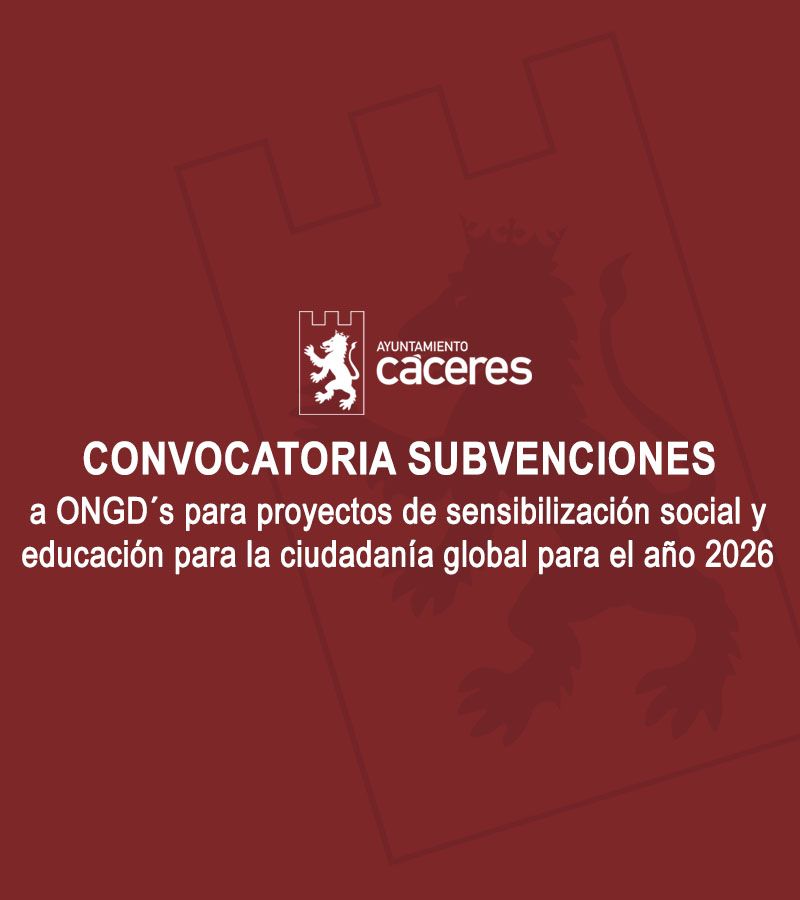 CONVOCATORIA SUBVENCIONES - ONGS sensibilizacion 2026