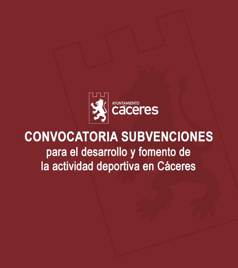 CONVOCATORIA SUBVENCIONES ACTIVIDADES DEPORTIVAS