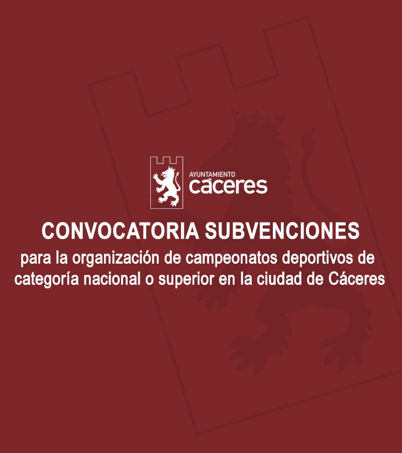 CONVOCATORIA SUBVENCIONES campeonatos deportivos