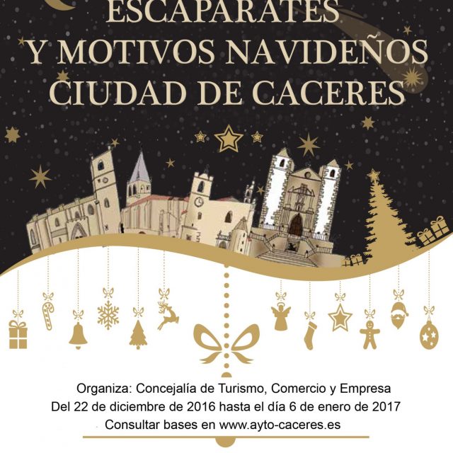 Concurso de escaparates y motivos Navideños de Cáceres 2016-2017