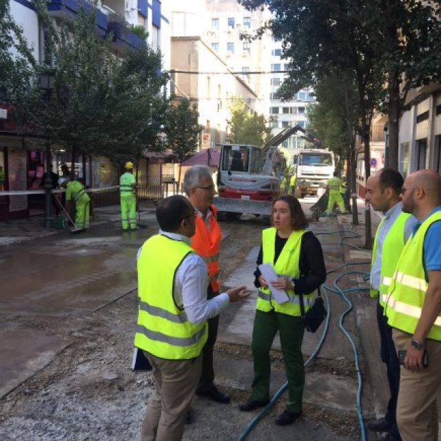 Las obras de mejora de la red de abastecimiento de Obispo Ciriaco Benavente concluirán en un mes