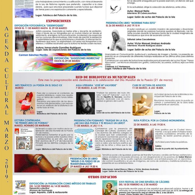 Agenda Cultural – Marzo 2019