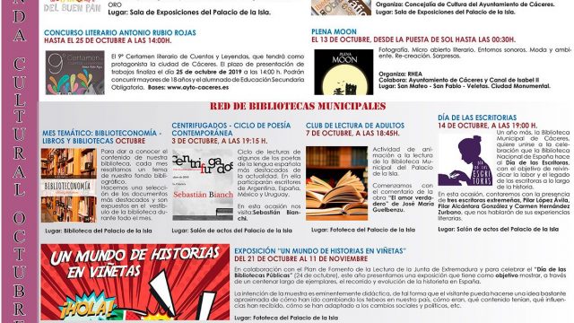 Agenda Cultural – Octubre 2019