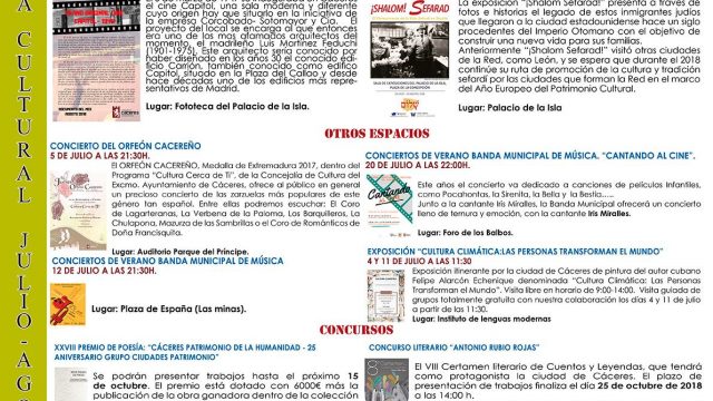 Agenda Cultural – julio 2018