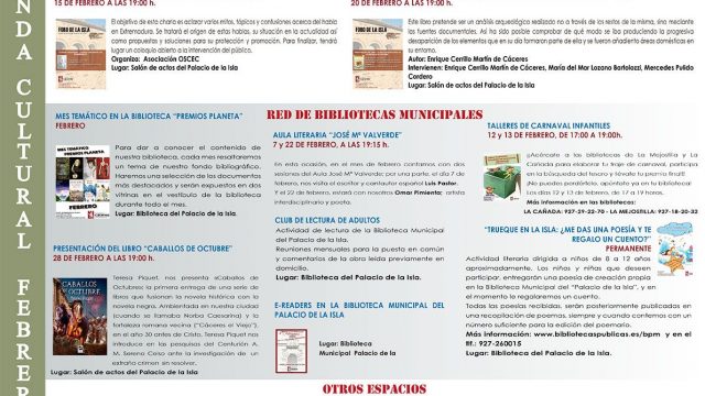 Agenda Cultural – febrero 2018