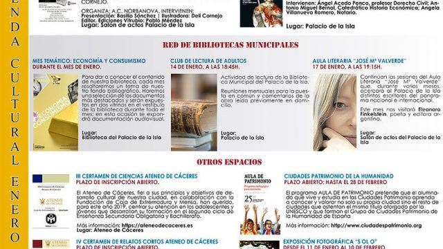 Agenda Cultural – Enero 2019