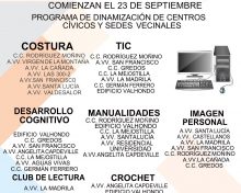 Programa de Dinamización de Centros Cívicos y Sedes Vecinales 2019/2020