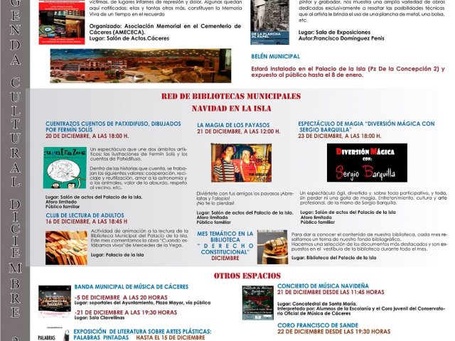 Agenda Cultural – Diciembre 2019